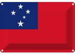 Vianmo Insegna Di Latta 12X18 Cm Bandiera Samoas Flag Of Samoa