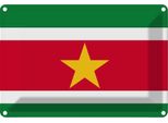 Vianmo Insegna Di Latta 20X30 Cm Bandiera Surinames Flag Of Suriname
