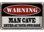 Vianmo Insegna Di Latta 20X30 Cm Warning Man Cave Enter At Your