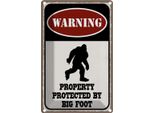 Vianmo Insegna Di Latta 18X12 Cm Warning Property Protected By