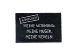 Relaxdays 10019014_0 Relaxdays Kokosmatte Meine Wohnung Schwarz 40,0 X 60,0 Cm