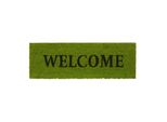 Relaxdays 10020176_53 Relaxdays Kokosmatte Welcome GrüN 25,0 X 75,0 Cm