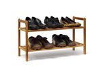 Relaxdays 10019276_0 Relaxdays Schuhregal Braun 2 FachböDen