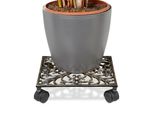 Relaxdays 10020117_187 Relaxdays Pflanzenroller Metall 27,5 X 27,5 X 7,5 Cm Bronze