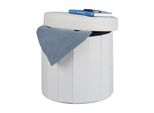 Relaxdays Sgabello Con Vano Portaoggetti Misura M Tondo