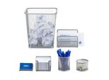Relaxdays 10022499_55 Relaxdays Schreibtischset Silber
