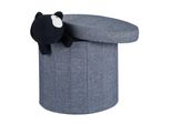 Relaxdays Sgabello Con Vano Portaoggetti Formato L Rotondo
