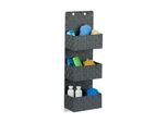 Relaxdays 10022543_111 Relaxdays HäNgeorganizer Je Korb 4,0 L Grau 25,0 X 15,0 X 75,0 Cm
