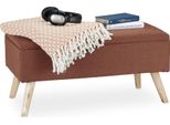Panca Imbottita Con Contenitore RD28940, Marrone