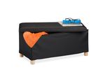 Relaxdays 10031588_46 Relaxdays Sitzbank Schwarz 76,0 Cm
