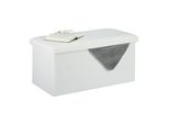 Relaxdays 10031616_49 Relaxdays Sitzbank Weiß 76,5 Cm