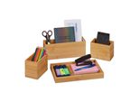 Set Di Organizer Da Scrivania In Bambù RD2153