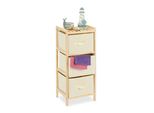 Mensola Da Bagno Con 3 Cestini RD6812, Beige
