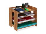 Organizzatore Da Scrivania Con Scomparti RD42750, Marrone