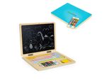 Lavagna Educativa Magnetica In Legno Per Laptop Con Telefono E Lettere Ecotoys