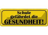 Vianmo Insegna Di Latta 10X27 Cm Schule GefäHrdet Gesundheit