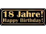 Vianmo Insegna Di Latta 10X27 Cm 18 Jahre, Happy Birthday
