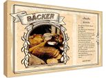 Vianmo Insegna In Legno 12X18 Cm BäCker