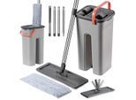 Mop Kadax Per Diverse Superfici, Robusto Mop Per Pavimenti Con Secchio A Doppia Camera, Mop Piatto