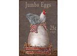Vianmo Insegna In Legno 18X12 Cm Huhn Jumbo Eggs 25 C A Dozen