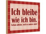 Vianmo Insegna In Legno 20X30 Cm Ich Bleibe Wie Ich Bin