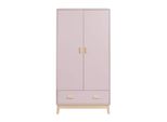 Armadio Mobili Rebecca Amchor 175X80X55 Mdf Pino Rosa Marrone Scandinavo Da Montare