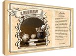 Vianmo Insegna In Legno 12X18 Cm Lehrer