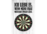 Vianmo Insegna In Legno 12X18 Cm Liebe Wenn Meine Frau Mich Dart