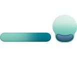 Inf Set Mouse Pad E Poggiapolsi Per Tastiera Ergonomico - Blu Gradiente