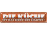 Vianmo Insegna Di Latta 10X46 Cm KüChe Ist Das Herz Des Hauses