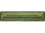 Vianmo Insegna Di Latta 10X46 Cm Schulbildung Kostenlos Umsonst