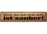 Vianmo Insegna Di Latta 10X46 Cm Dreck Den Man Nicht Sieht Sauber