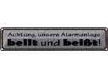 Vianmo Insegna Di Latta 10X46 Cm Achtung Alarmanlage Bellt BeißT