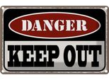 Vianmo Insegna Di Latta 20X30 Cm Danger Keep Out Kein Zutritt