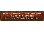 Vianmo Insegna Di Latta 10X46 Cm Soldatenleben Hat Gott Gegeben