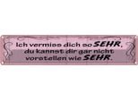 Vianmo Insegna Di Latta 10X46 Cm Ich Vermiss Dich So Sehr Wie