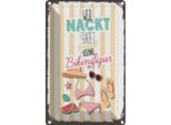 Vianmo Insegna Di Latta 18X12 Cm Wer Nackt Badet Keine Bikinifigur