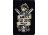 Vianmo Insegna Di Latta 30X20 Cm Barbershop Friseur Salon Haare