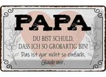 Vianmo Insegna Di Latta 20X30 Cm Papa Du Schuld Ich So GroßArtig