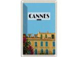 Vianmo Insegna Di Latta 18X12 Cm Cannes France Frankreich Tourismus