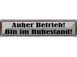 Vianmo Insegna Di Latta 10X46 Cm AußEr Betrieb Bin Im Ruhestand