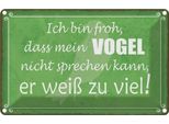 Vianmo Insegna Di Latta 20X30 Cm Froh Mein Vogel Nicht Sprechen