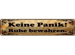 Vianmo Insegna Di Latta 10X46 Cm Keine Panik Ruhe Bewahren