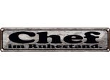 Vianmo Insegna Di Latta 10X46 Cm Chef Im Ruhestand