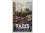 Vianmo Insegna Di Latta 30X20 Cm Paris Frankreich Eiffelturm Stadt