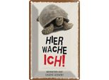 Vianmo Insegna Di Latta 18X12 Cm SpruchkröTe Hier Wache Eigene Gefahr