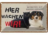Vianmo Insegna Di Latta 20X30 Cm Hund Katze Hier Wachen Wir