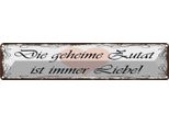 Vianmo Insegna Di Latta 10X46 Cm Geheime Zutat Ist Immer Liebe
