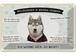 Vianmo Insegna Di Latta 20X30 Cm Tiere Haski Willkommen Wohne Hier