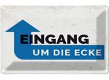 Vianmo Insegna Di Latta 20X30 Cm Hinweis Eingang Um Die Ecke